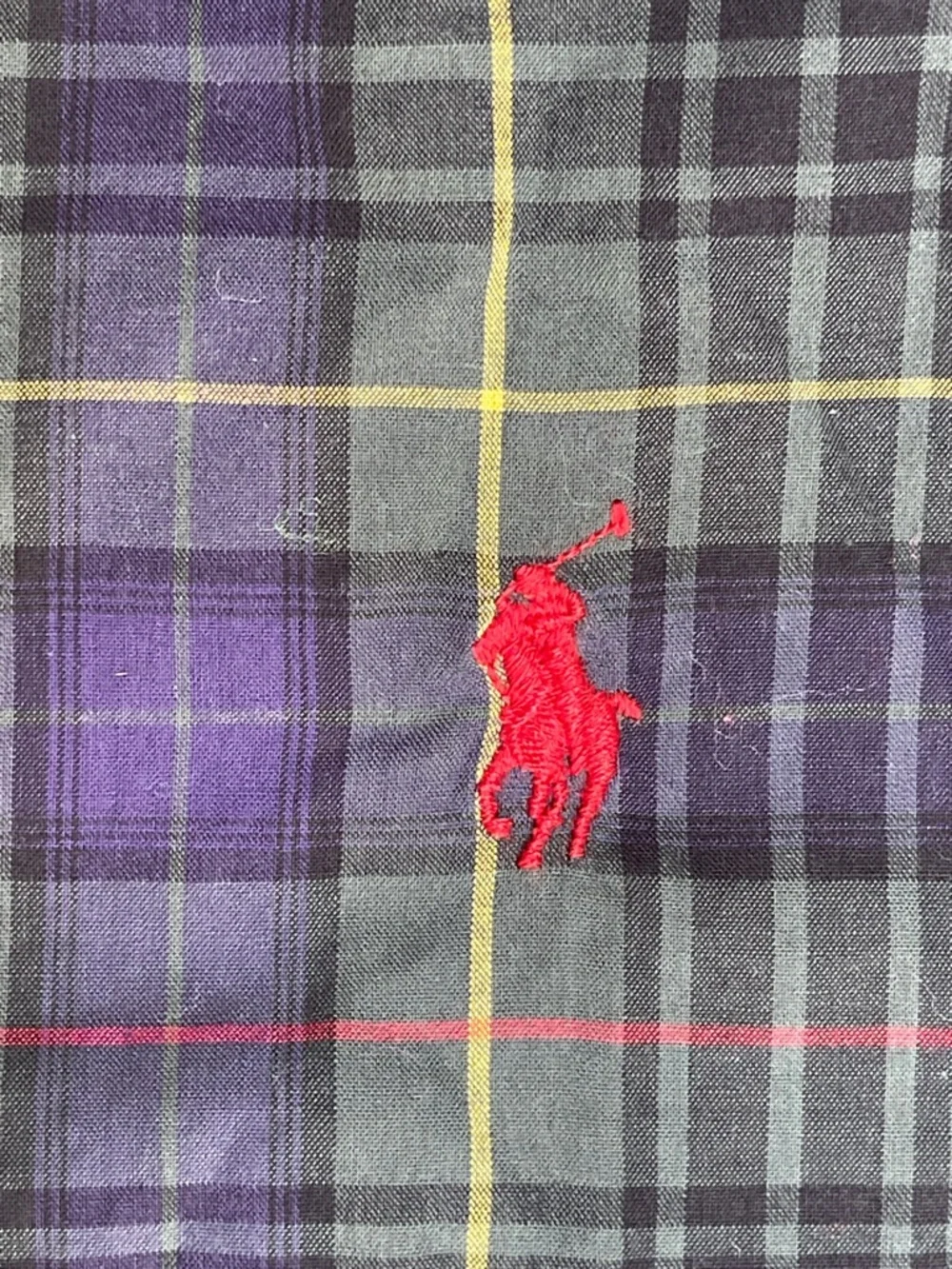 NWT Ralph Lauren kids Purple Plaid Button-Down Shirt Preppy classic spring Large